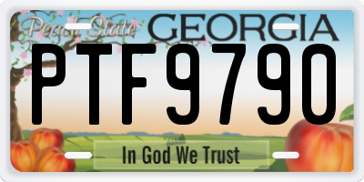 GA license plate PTF9790