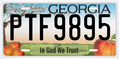 GA license plate PTF9895
