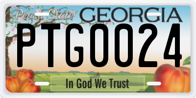 GA license plate PTG0024