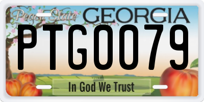 GA license plate PTG0079