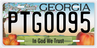 GA license plate PTG0095