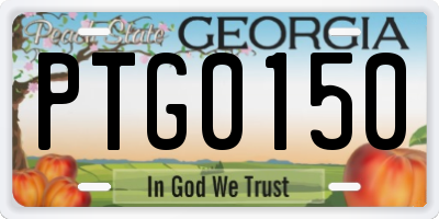 GA license plate PTG0150