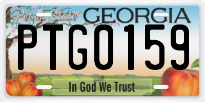 GA license plate PTG0159
