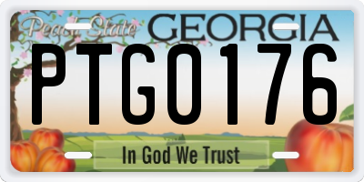 GA license plate PTG0176