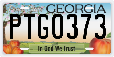 GA license plate PTG0373