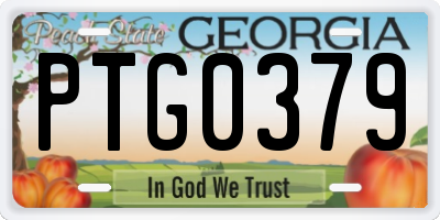 GA license plate PTG0379