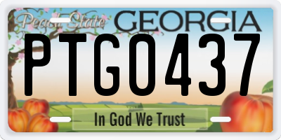 GA license plate PTG0437