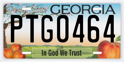 GA license plate PTG0464