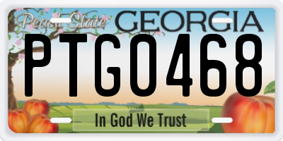 GA license plate PTG0468