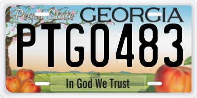 GA license plate PTG0483