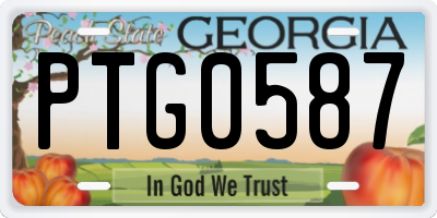 GA license plate PTG0587