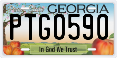GA license plate PTG0590