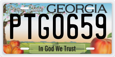 GA license plate PTG0659
