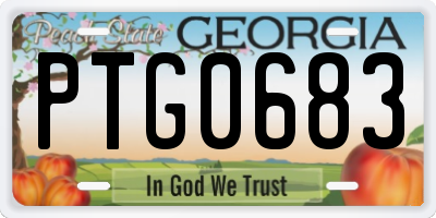 GA license plate PTG0683