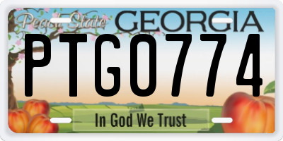 GA license plate PTG0774