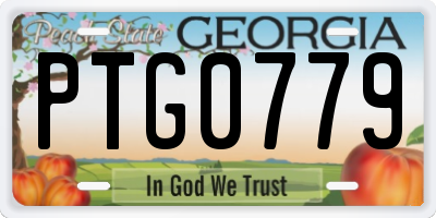 GA license plate PTG0779