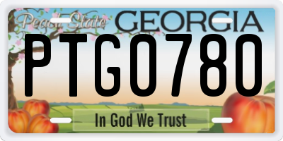 GA license plate PTG0780