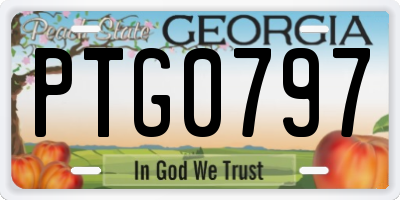 GA license plate PTG0797