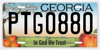 GA license plate PTG0880