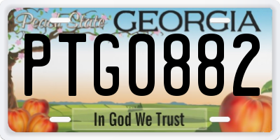 GA license plate PTG0882