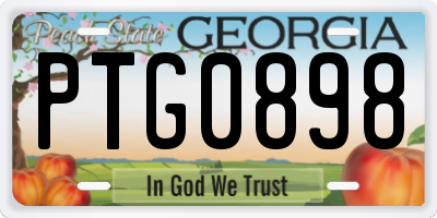 GA license plate PTG0898