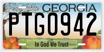 GA license plate PTG0942