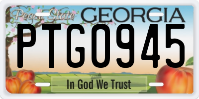 GA license plate PTG0945