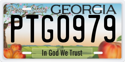 GA license plate PTG0979