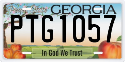 GA license plate PTG1057