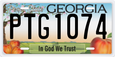 GA license plate PTG1074