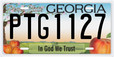 GA license plate PTG1127