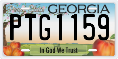 GA license plate PTG1159