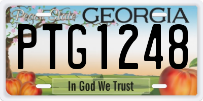 GA license plate PTG1248