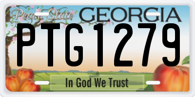 GA license plate PTG1279