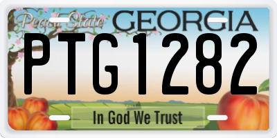GA license plate PTG1282