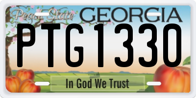 GA license plate PTG1330