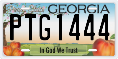 GA license plate PTG1444