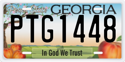 GA license plate PTG1448