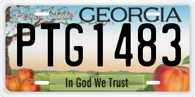 GA license plate PTG1483
