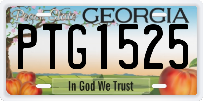 GA license plate PTG1525