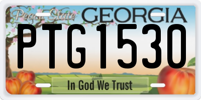 GA license plate PTG1530