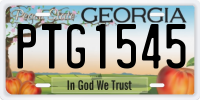 GA license plate PTG1545