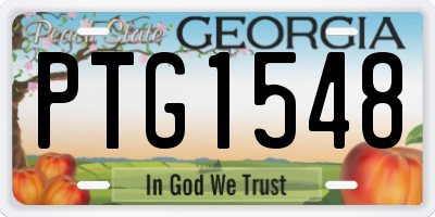 GA license plate PTG1548