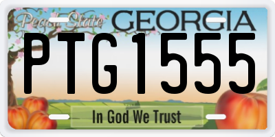 GA license plate PTG1555
