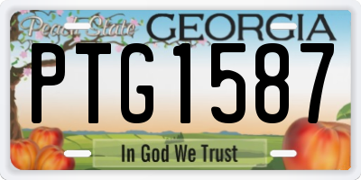 GA license plate PTG1587