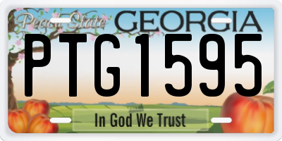 GA license plate PTG1595