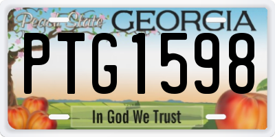 GA license plate PTG1598