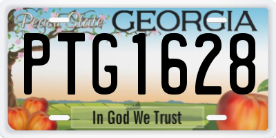 GA license plate PTG1628