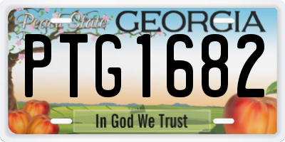GA license plate PTG1682