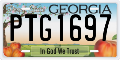 GA license plate PTG1697
